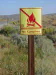 No campfires except in developed recreation sites