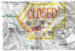 Closure area for Clear Creek Fire