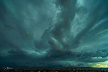 August 5 storm over Pinedale. Photo by Dave Bell.