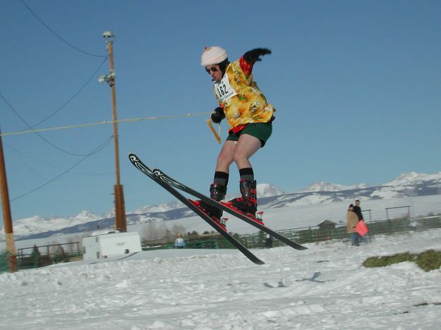 Joring. Photo by Clint Gilchrist, Pinedale Online.