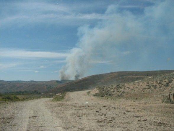 Tanner Fire from road. Photo by Kenna Tanner.