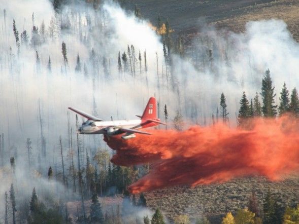 Retardant Drop. Photo by Kenna Tanner.