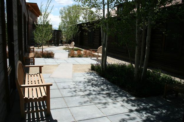 Garden patio. Photo by Dawn Ballou, Pinedale Online.