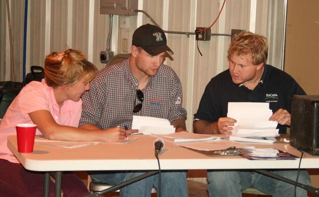 Judging. Photo by Dawn Ballou, Pinedale Online.