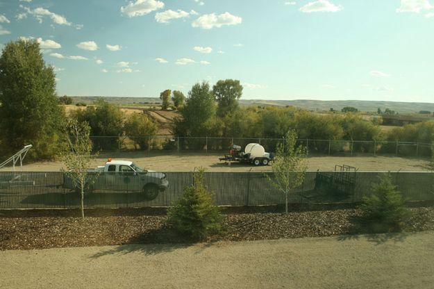 Future Sand Storage. Photo by Dawn Ballou, Pinedale Online.