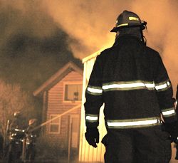 Thanksgiving eve fire. Photo by Trey Wilkinson, Sublette Examiner.