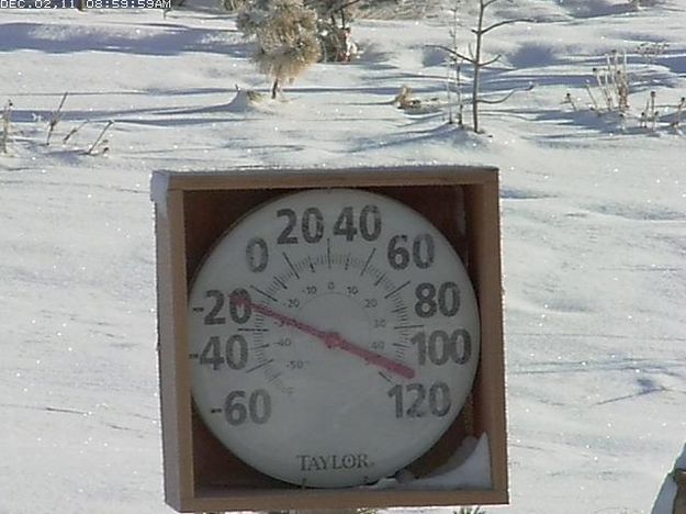 20 Below Zero in Bondurant. Photo by Bondurant webcam.