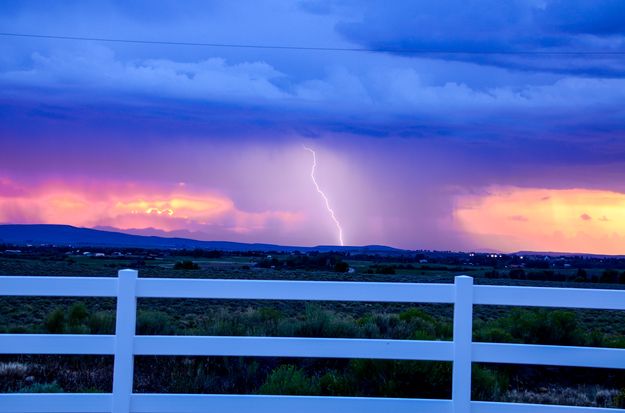 Sunset lightning. Photo by Dave Schultz.