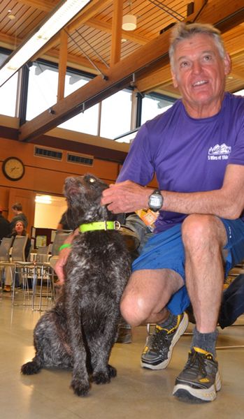 Lost Dog and Owner Re-united. Photo by Terry Allen.