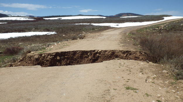 Road washout. Photo by Kathy Raper.