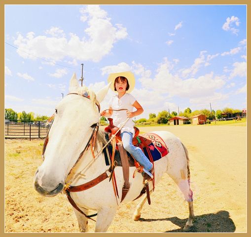 Frankie Shows Off Her Riding Skills. Photo by Terry Allen.