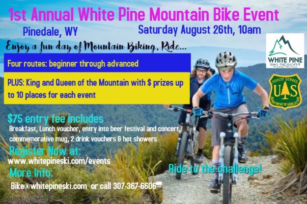 White Pine Mountain Biking event. Photo by White Pine Resort.