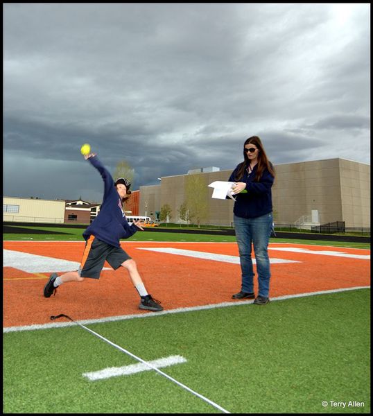 Softball Throw. Photo by Terry Allen.