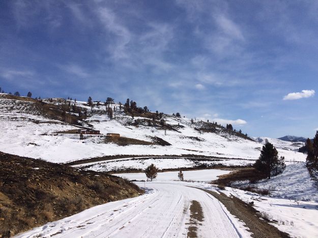 Hoback Ranches road. Photo by Pinedale Lions Club.