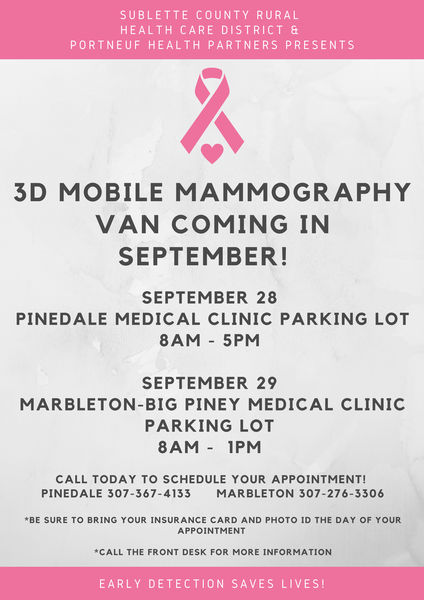 3-D Mammography Van. Photo by Sublette County Rural Health Care District.