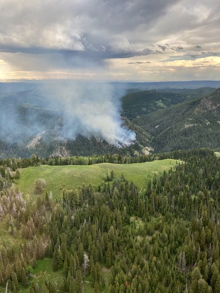 Sandy Fire. Photo by Bridger-Teton National Forest.