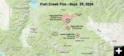 Fish Creek Fire Sept 29, 2024. Photo by Pinedale Online.