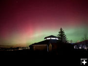 Aurora over the Museum. Photo by Pinedale Online.