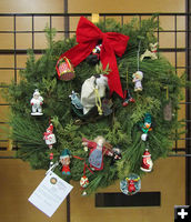 Vintage Ornament Wreath. Photo by Pinedale Online.
