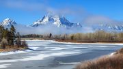 Nearly Frozen Oxbow. Photo by Dave Bell.