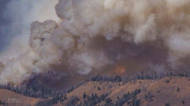 Pack Trail Fire. View on October 7. Photo by Dave Bell.