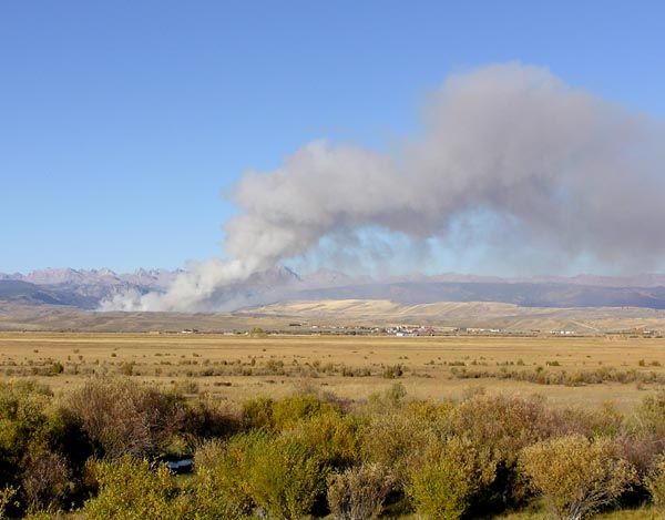 Fall Burning. Photo by Dawn Ballou, Pinedale Online.