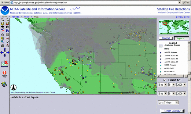 Smoke Map. Photo by NOAA.