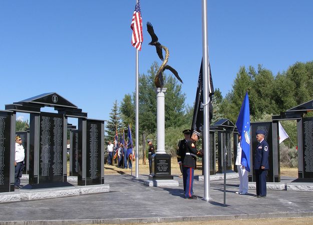 Flag Raising. Photo by Sue Sommers.