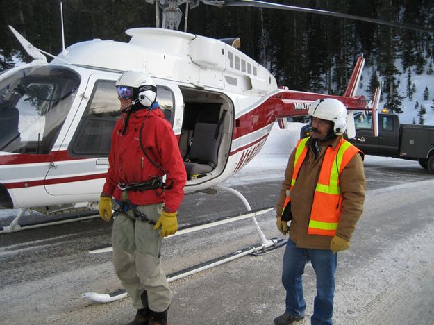 Preparing to drop bombs. Photo by Ed Smith, WYDOT.