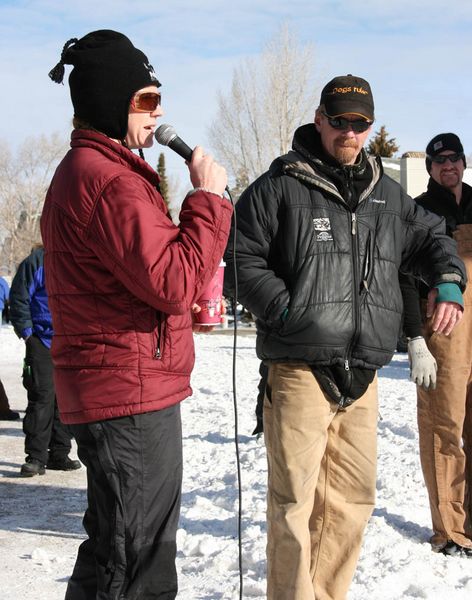 Serese Kudar and Frank Teasley. Photo by Dawn Ballou, Pinedale Online.