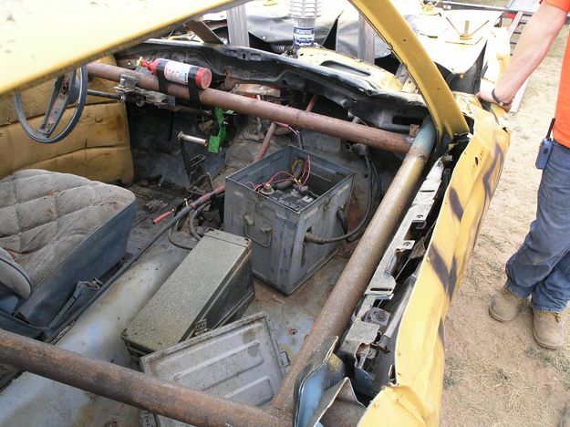 Battery and Roll cage. Photo by Curtis Hendricks.