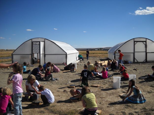 High Tunnel Greenhouses. Photo by Pinedale Afterschool program.