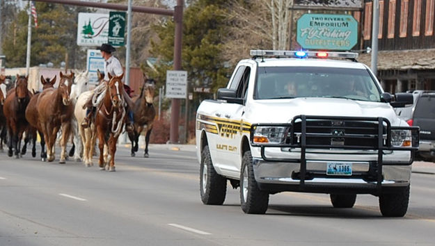 Police Escort. Photo by Debbee Miller.