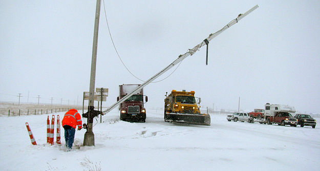 Road Closed. Photo by Wyoming Department of Transportation.