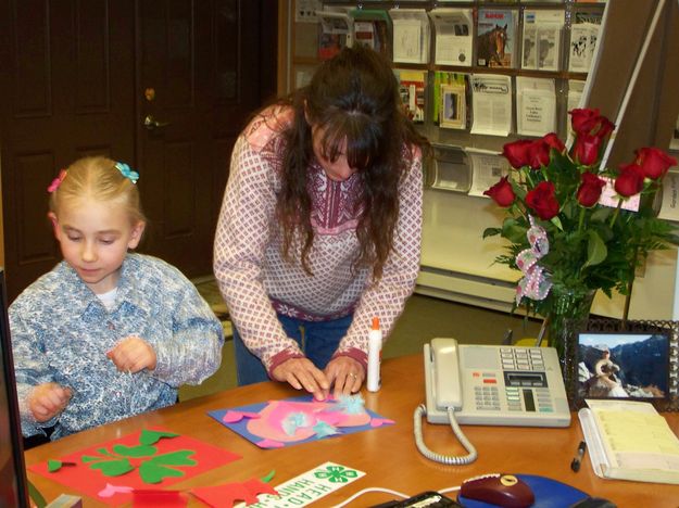 Making Valentines. Photo by Ranae Lozier.