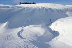 Snowdrift sculpture. Photo by Joy Ufford, Sublette Examiner.