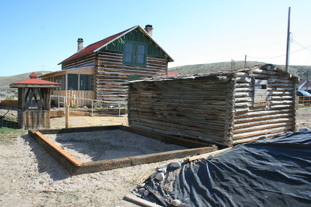 Ice House foundation. Photo by Dawn Ballou, Pinedale Online.