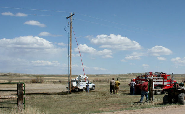 Long pole. Photo by Dawn Ballou, Pinedale Online.