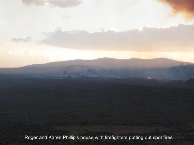 Spot fires. Photo by Hugh Hanning.