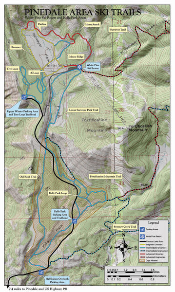 X-C Ski Trail Map. Photo by Sublette County Recreation Board.