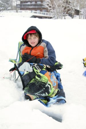 Waiting for a bite. Photo by Megan Nehr, Sublette Examiner.