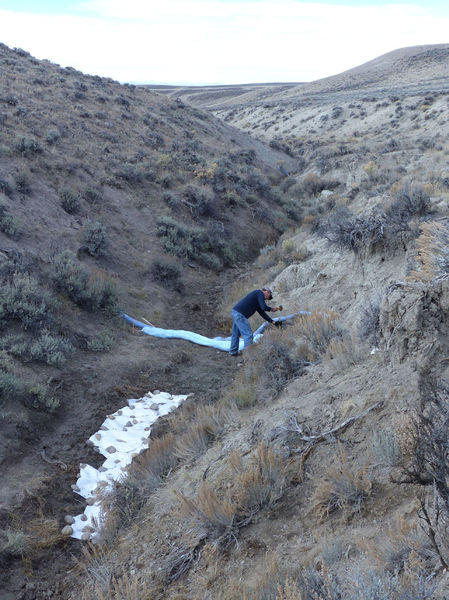 Drainage work. Photo by Dawn Ballou, Pinedale Online.