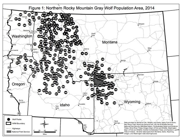 Northern Rockies Map. Photo by FWS.