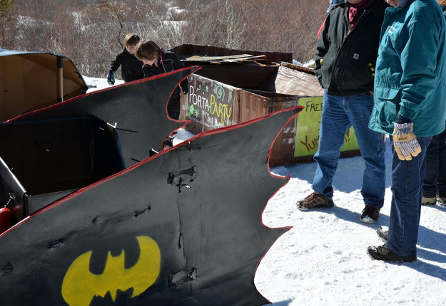 Bat Wings and Porta Potties. Photo by Terry Allen.