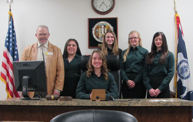 With Representative Albert Sommers. Photo by Sublette 4-H.