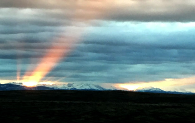 Sunrise beam. Photo by Renee' Smythe.