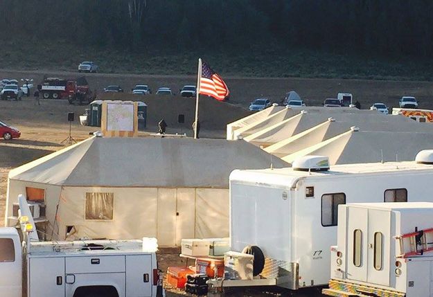 Incident Command. Photo by Cliff Creek Fire.