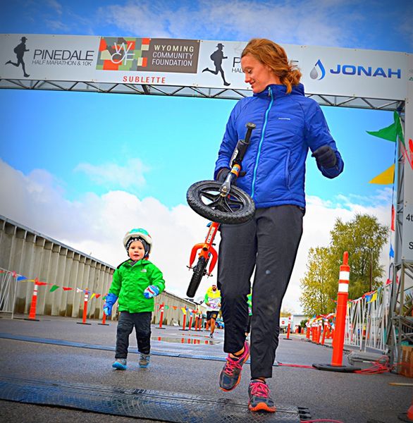 Mom, Boy, Bike. Photo by Terry Allen.