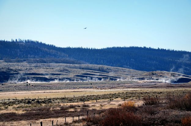 Plane Spotting Over Kendall Hot Springs. Photo by Terry Allen.