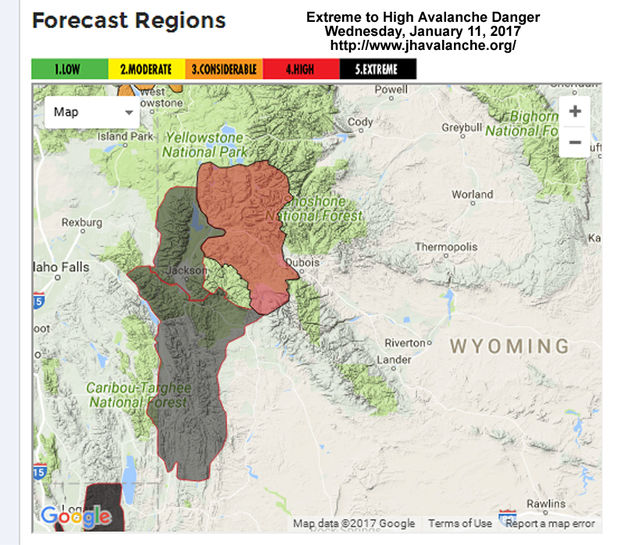 Extreme Avalanche Danger. Photo by Bridger-Teton Avalanche Center.